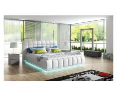 JUSTyou PRATO Cama doble Piel sintética Blanco