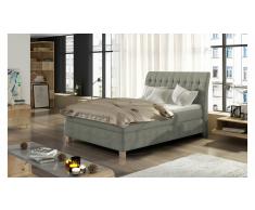 JUSTyou Happy Cama Box Spring Gris Velours 140x200
