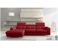JUSTyou Adelia Sofa esquinero Rojo Cuero sintetico