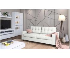 JUSTyou Gerd Sofá Blanco Cuero sintético