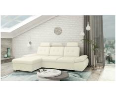 JUSTyou Carlota Sofá esquina Beige Cuero sintético