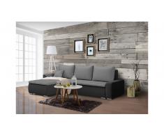 JUSTyou Edolie Sofa esquinero Negro Gris