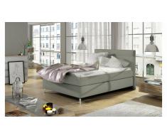 JUSTyou Cosy Cama Box Spring Gris Velours 100x200