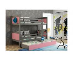 JUSTyou Leon Litera Grafito Rosa 80x160 cm