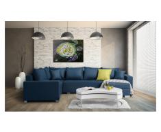JUSTyou Felisia Sofá esquinero Cama Azul