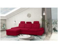 JUSTyou Carlota Sofá esquina Rojo Velour