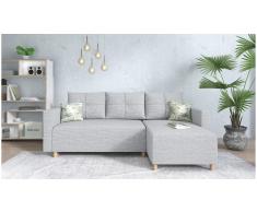 JUSTyou Lamone Sofá esquinero Gris Tejido estructurado