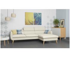 JUSTyou Nuno Sofá esquina Beige Velour