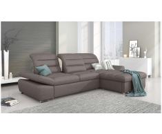 JUSTyou Helia Sofa esquinero Marron Velour