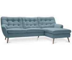 JUSTyou Genise Sofá esquinero Estructura Azul