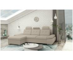 JUSTyou Carlota Sofá esquina Marrón Tejido