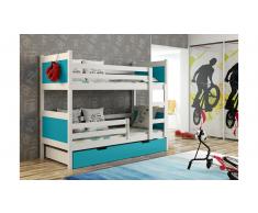 JUSTyou Leon Litera Blanco Azul 80x160 cm