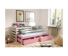 JUSTyou Kobi III Cama funcional Blanco Rosa 80x160 cm