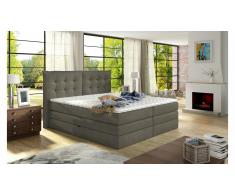 JUSTyou Fendy Cama Box Spring Marrón grisáceo 140x200