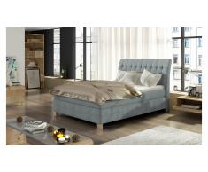 JUSTyou Happy Cama Gris Cuero sintético 140x200