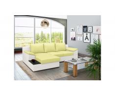 JUSTyou Radella Sofa esquinero Blanco Amarillo