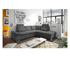 JUSTyou Arkansas Sofá esquinero Gris