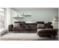 JUSTyou Alda Sofa esquinero Marron Velour