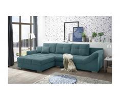 JUSTyou Maine Sofá esquinero Azul