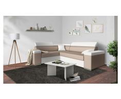 JUSTyou Tarin Sofa esquinero Blanco Marron