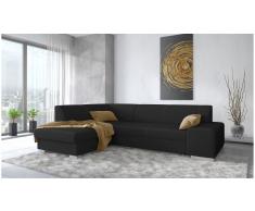 JUSTyou Panaro Sofá Negro Tejido estructurado