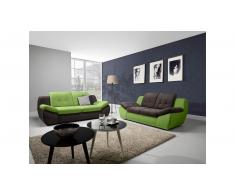 JUSTyou Asti XL Sofá esquina Cuero sintético MC Negro