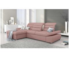 JUSTyou Helia Sofa esquinero Rosa Tejido estructurado