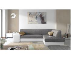 JUSTyou Piave Sofá esquinero Gris Cuero sintético