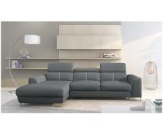 JUSTyou Adelia Sofa esquinero Gris Cuero sintetico