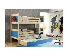 JUSTyou LEON Cama juvenil Cama adicional Pino Azul