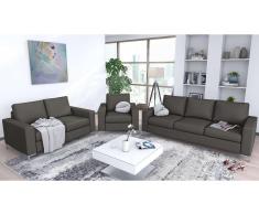 JUSTyou Helmer Conjunto de sofás Gris Cuero sintético