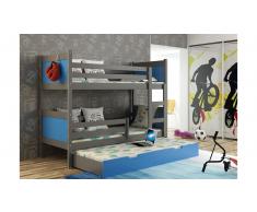 JUSTyou LEON Cama juvenil Cama adicional Grafit Azul
