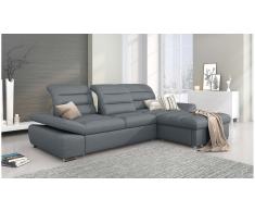 JUSTyou Helia Sofa esquinero Gris Velour