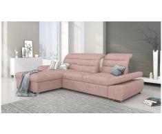 JUSTyou Helia Sofa esquinero Rosa Velour