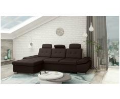 JUSTyou Carlota Sofá esquina Marrón Tejido