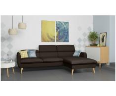 JUSTyou Nuno Sofá esquina Marrón Velour