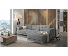 JUSTyou Tiril Sofá esquinero Gris Tejido estructurado