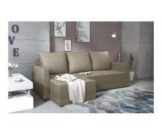 JUSTyou Tanita Sofa esquinero Marron Cuero sintetico