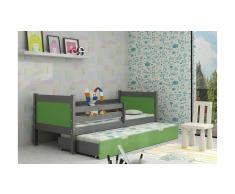 JUSTyou Leon Cama funcional Grafito Verde 80x185 cm