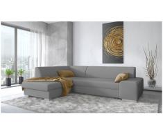 JUSTyou Panaro Sofá esquinero Gris Tejido estructurado