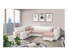 JUSTyou Alorie Conjunto de Sofa esquinero Blanco Rosa