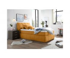JUSTyou Pierre Cama Box Spring Velour 120x200 Naranja