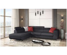 JUSTyou Corina Sofá esquina Gris Tejido estructurado