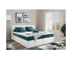 JUSTyou Frankfort Cama Box Spring 160x200 Blanco Azul