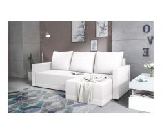 JUSTyou Tanita Sofa esquinero Blanco Cuero sintetico