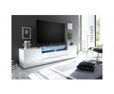 JUSTyou Mathilda II Mueble TV Blanco brillante