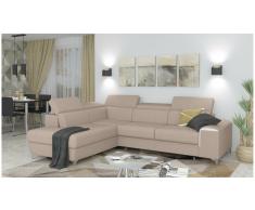 JUSTyou Caio Sofá esquina Marrón Tejido estructurado