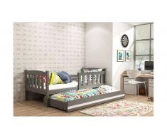 JUSTyou Frank con cama supletoria Cama Grafito Blanco