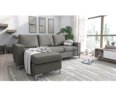 JUSTyou Eli Sofá esquinero Marrón Cuero sintético