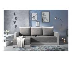 JUSTyou Kaori Sofa esquinero Gris Cuero sintetico